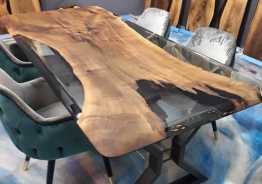 Modern table made of pine 